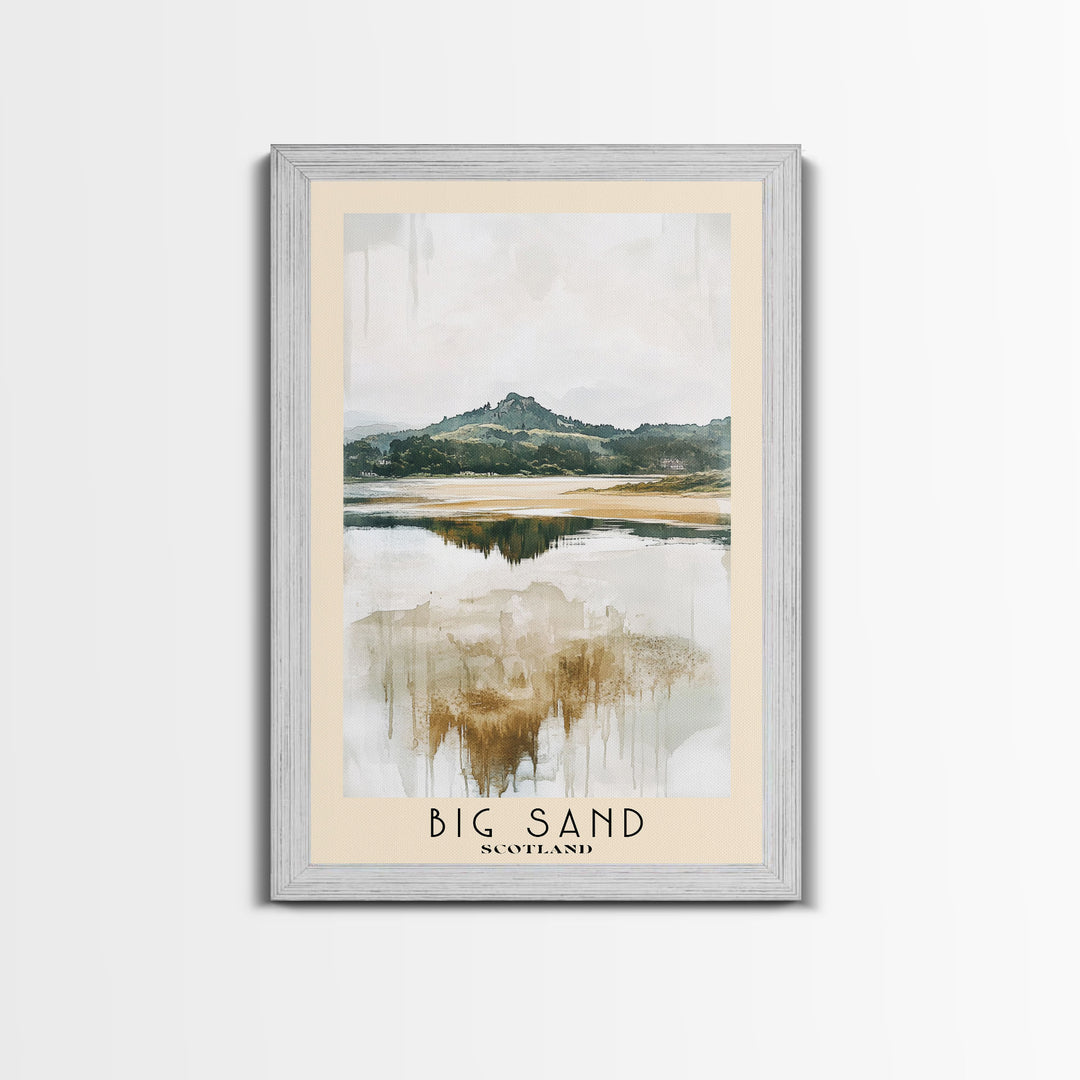 Big Sand, Scotland Watercolor Beach Print, Vacation Gift, Scotland Wall Art, Beach Painting, Beach Decor, Beach Painting