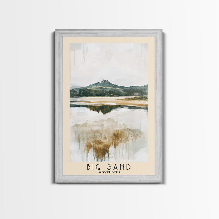 Big Sand, Scotland Watercolor Beach Print, Vacation Gift, Scotland Wall Art, Beach Painting, Beach Decor, Beach Painting