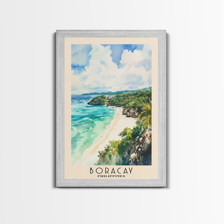 Boracay, Philippines Watercolor Print, Vacation Gift, Philippines Wall Art, Vacation Wall Art, Vacatation Memories, Beach Decor, Beach Or Lakehouse Art