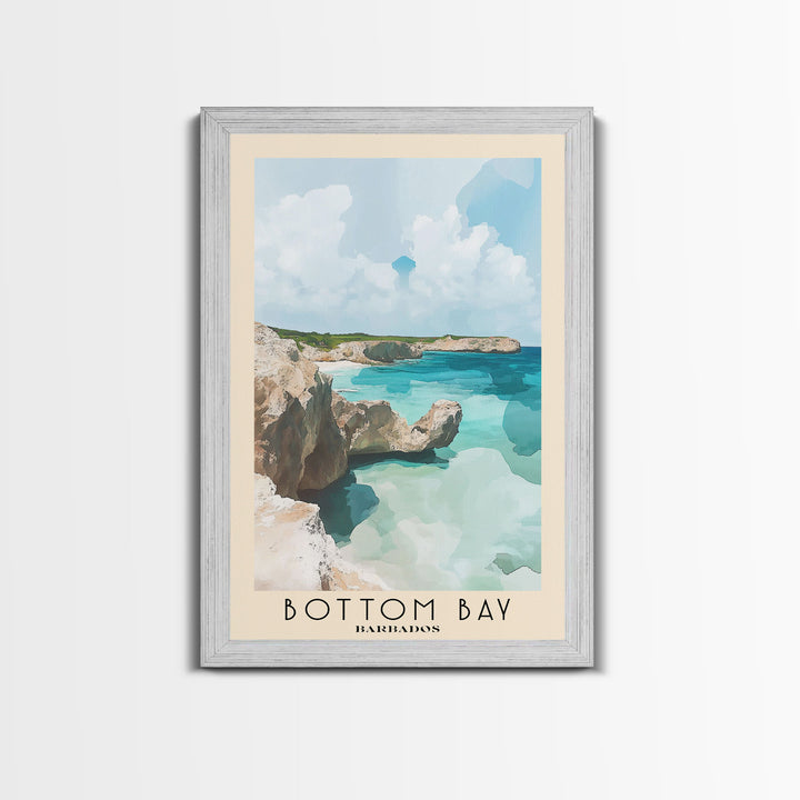 Bottom Bay, Barbados Watercolor Print, Vacation Gift, Barbados Wall Art, Vacation Wall Art, Vacatation Memories, Beach Decor, Beach Or Lakehouse Art