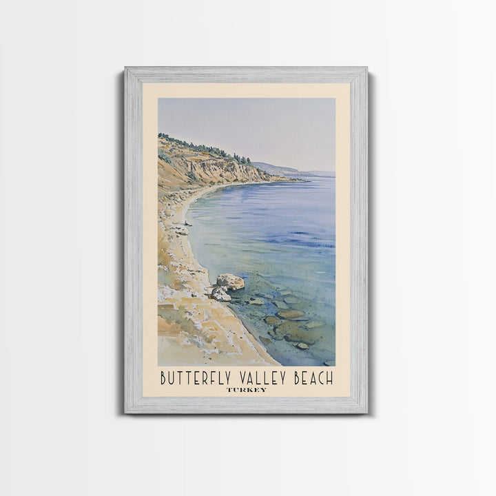 Butterfly Valley Beach, Turkey Watercolor Print, Vacation Gift, Turkey Wall Art, Vacation Wall Art, Vacatation Memories, Beach Decor, Beach Or Lakehouse Art