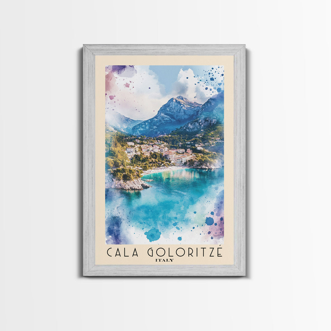 Cala Goloritzé, Italy Watercolor Beach Print, Vacation Gift, Italy Wall Art, Beach Painting, Beach Decor, Beach Painting