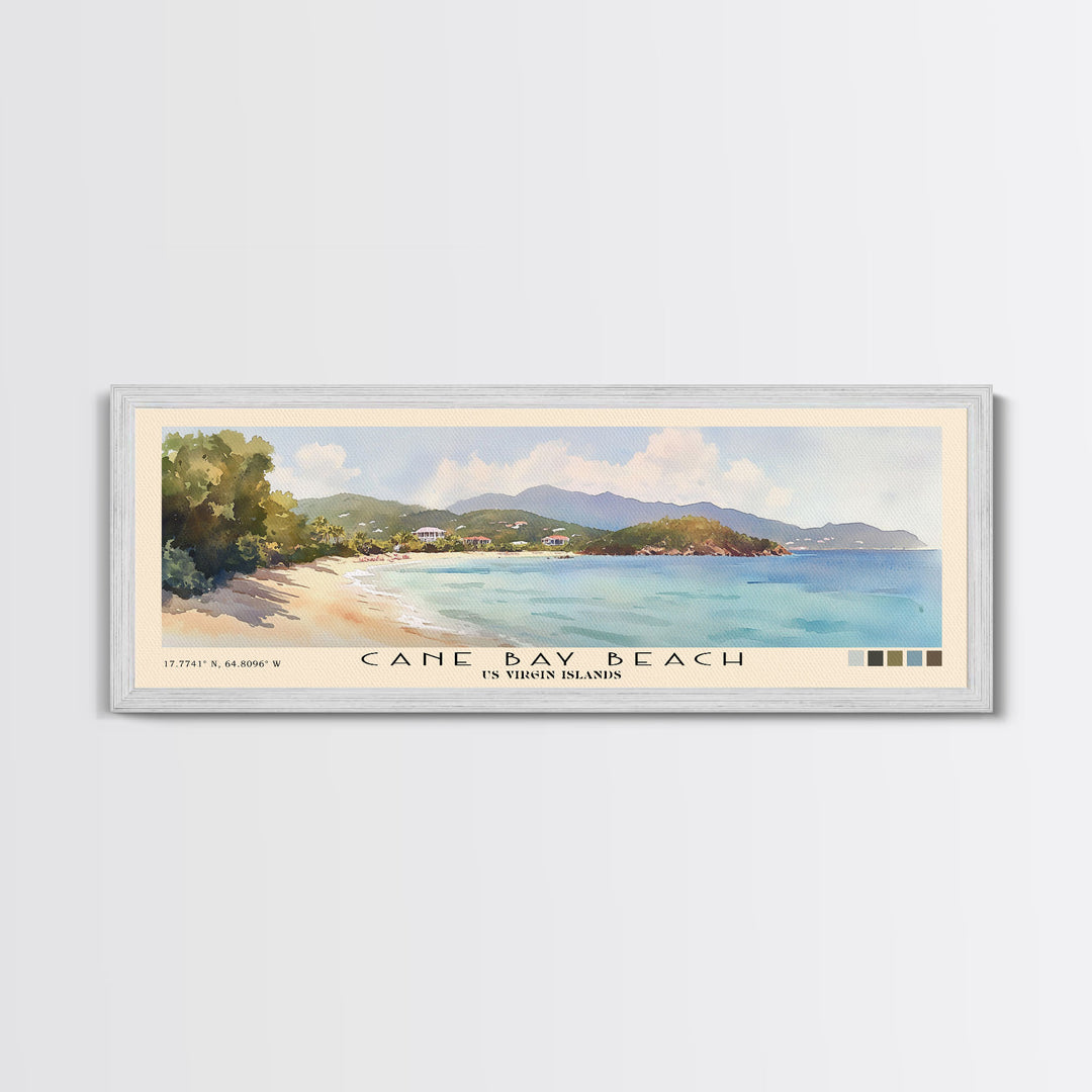 Cane Bay Beach, US Virgin islands Watercolor Beach Print, Vacation Gift, US Virgin islands Wall Art, Beach Painting, Beach Decor, Beach Painting