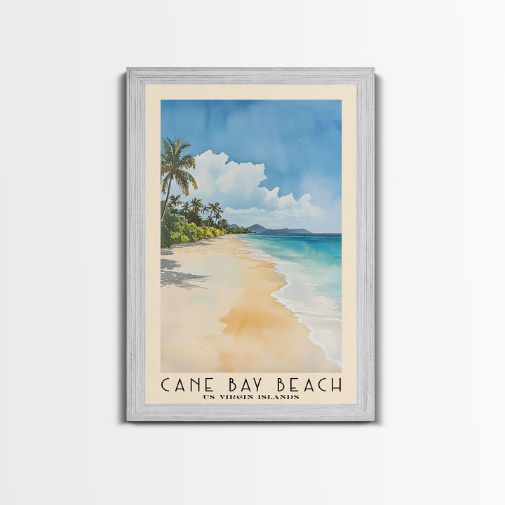 Cane Bay Beach, US Virgin islands Watercolor Beach Print, Vacation Gift, US Virgin islands Wall Art, Beach Painting, Beach Decor, Beach Painting