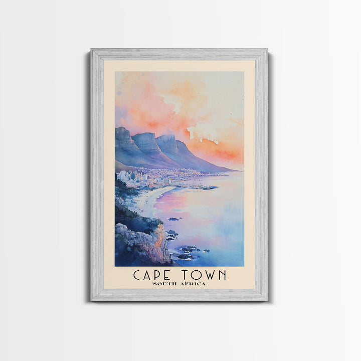 Cape Town, South Africa Watercolor Print, Vacation Gift, South Africa Wall Art, Vacation Wall Art, Vacatation Memories, Beach Decor, Beach Or Lakehouse Art