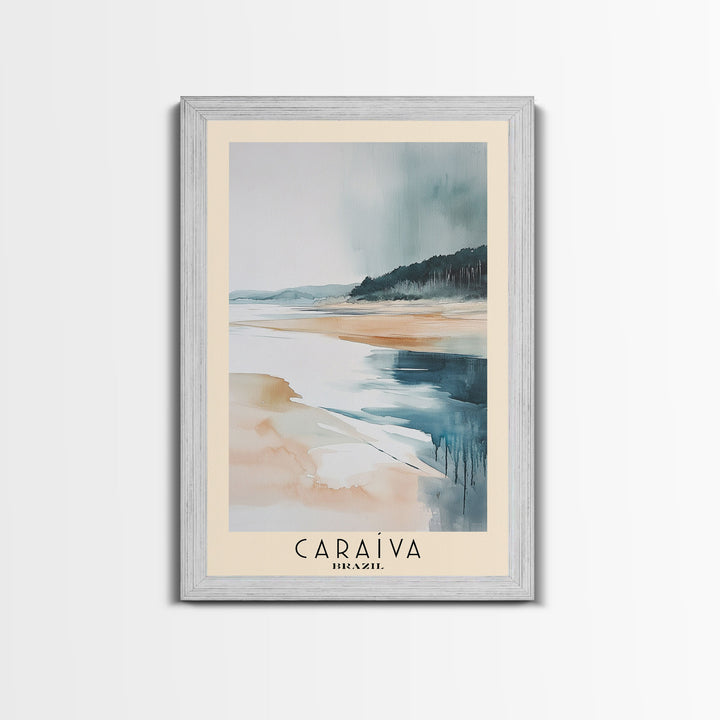 Caraíva, Brazil Watercolor Print, Vacation Gift, Brazil Wall Art, Vacation Wall Art, Vacatation Memories, Beach Decor, Beach Or Lakehouse Art