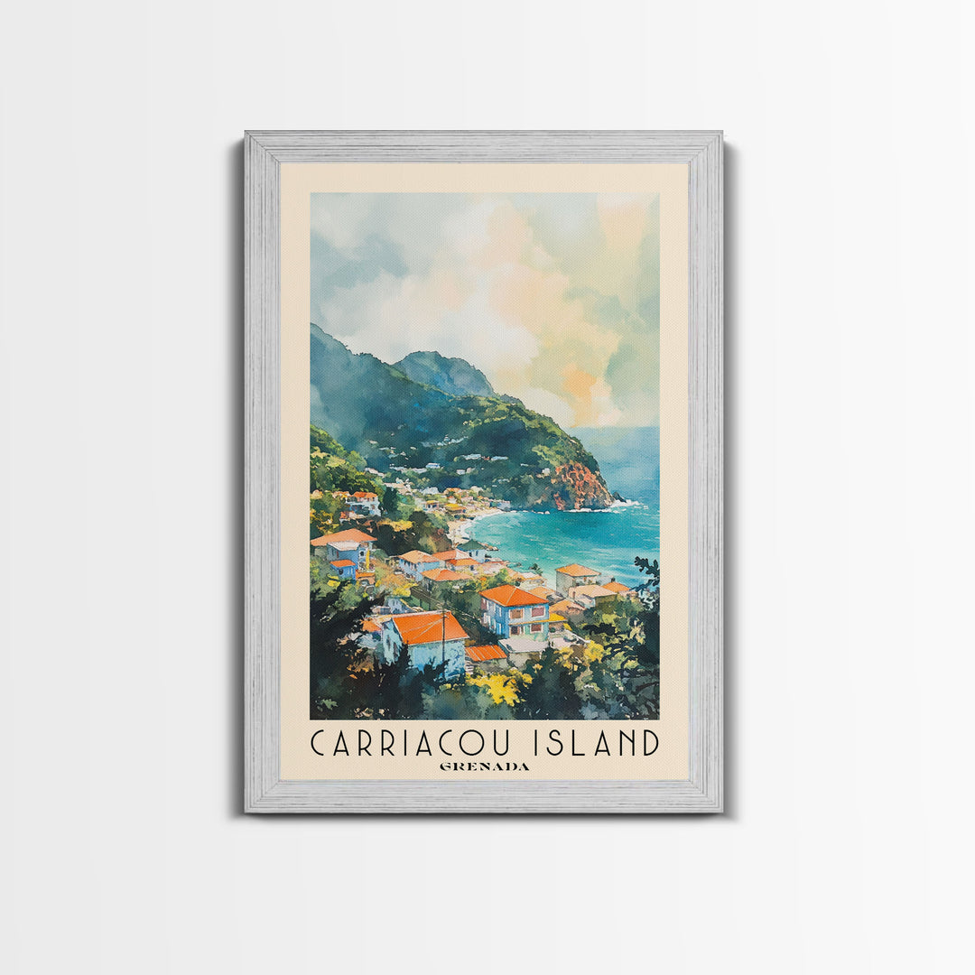Carriacou Island, Grenada Watercolor Beach Print, Vacation Gift, Grenada Wall Art, Beach Painting, Beach Decor, Beach Painting