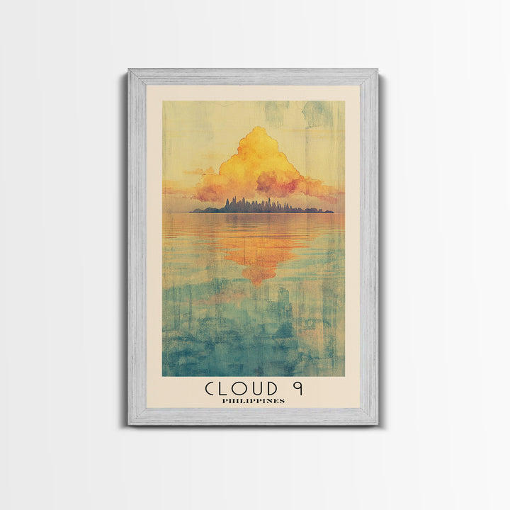 Cloud 9, Philippines Watercolor Print, Vacation Gift, Philippines Wall Art, Beach Painting, Beach Decor, Beach Or Lakehouse Art