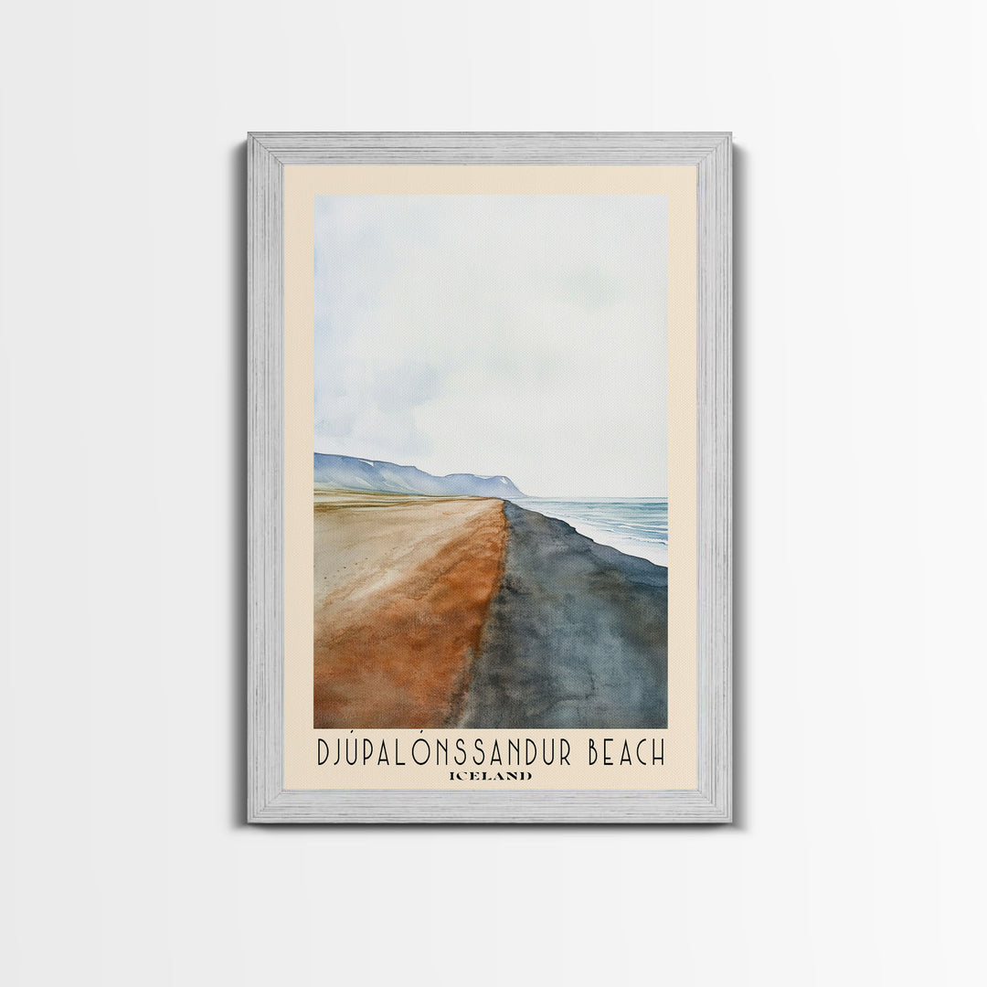 Djúpalónssandur Beach, Iceland Watercolor Print, Vacation Gift, Iceland Wall Art, Beach Painting, Beach Decor, Beach Or Lakehouse Art