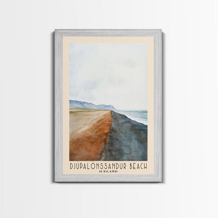 Djúpalónssandur Beach, Iceland Watercolor Print, Vacation Gift, Iceland Wall Art, Beach Painting, Beach Decor, Beach Or Lakehouse Art