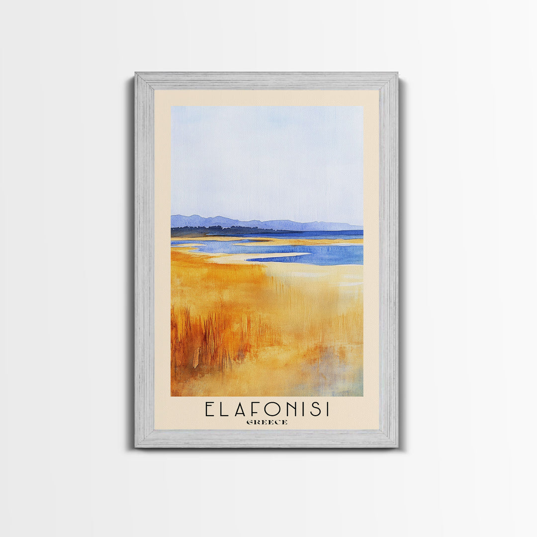 Elafonisi, Greece Watercolor Print, Vacation Gift, Greece Wall Art, Vacation Wall Art, Vacatation Memories, Beach Decor, Beach Or Lakehouse Art
