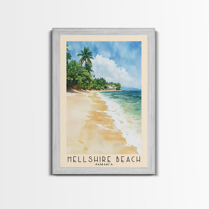 Hellshire Beach, Jamaica Watercolor Print, Vacation Gift, Jamaica Wall Art, Vacation Wall Art, Vacatation Memories, Beach Decor, Beach Or Lakehouse Art