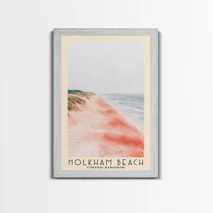 Holkham Beach, United Kingdom Watercolor Beach Print, Vacation Gift, United Kingdom Wall Art, Beach Painting, Beach Decor, Beach Painting
