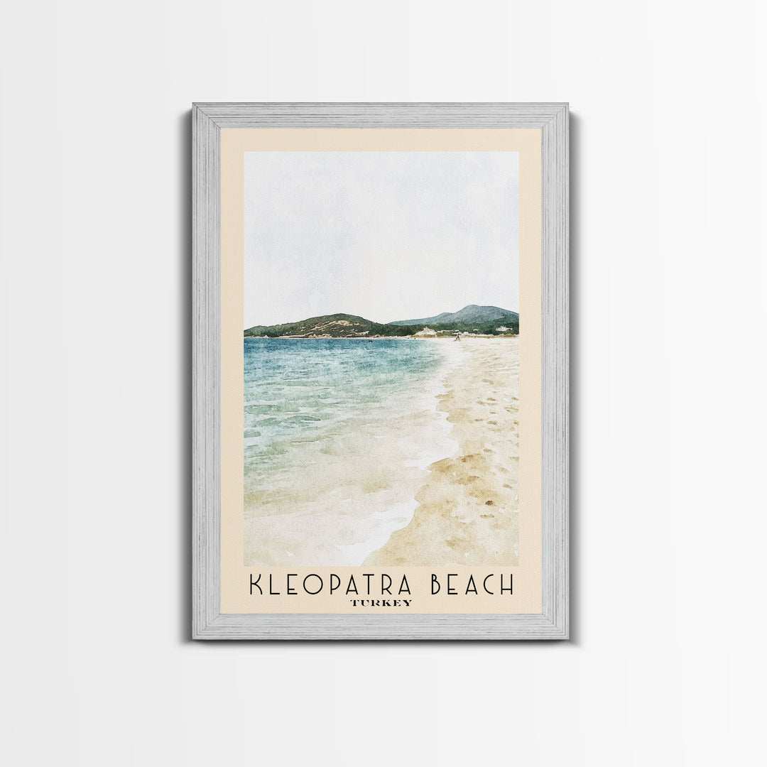 Kleopatra Beach, Turkey Watercolor Print, Vacation Gift, Turkey Wall Art, Vacation Wall Art, Vacatation Memories, Beach Decor, Beach Or Lakehouse Art