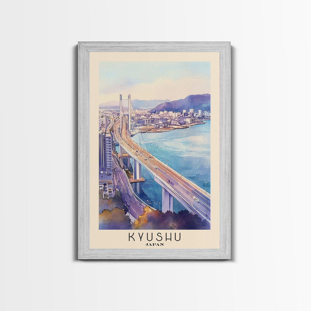 Kyushu, Japan Watercolor Print, Vacation Gift, Japan Wall Art, Vacation Wall Art, Vacatation Memories, Beach Decor, Beach Or Lakehouse Art