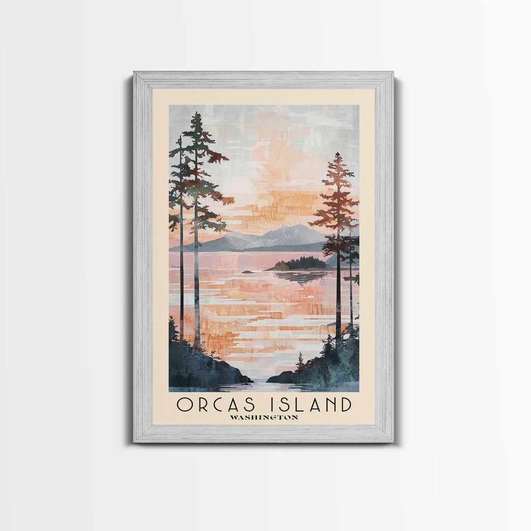 Orcas Island, Washington Watercolor Print, Vacation Gift, Washington Wall Art, Beach Painting, Beach Decor, Beach Or Lakehouse Art