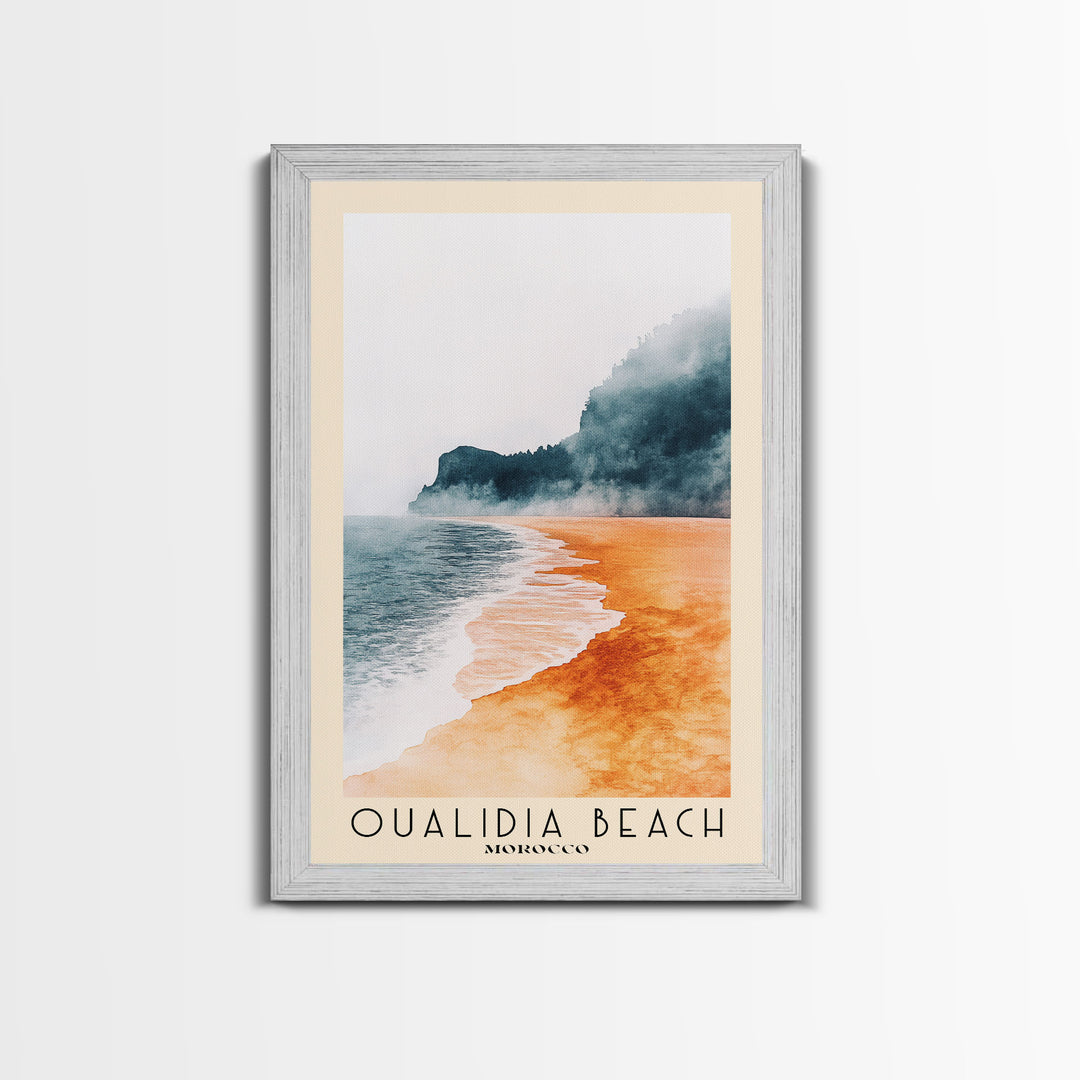 Oualidia Beach, Morocco Watercolor Print, Vacation Gift, Morocco Wall Art, Beach Painting, Beach Decor, Beach Or Lakehouse Art