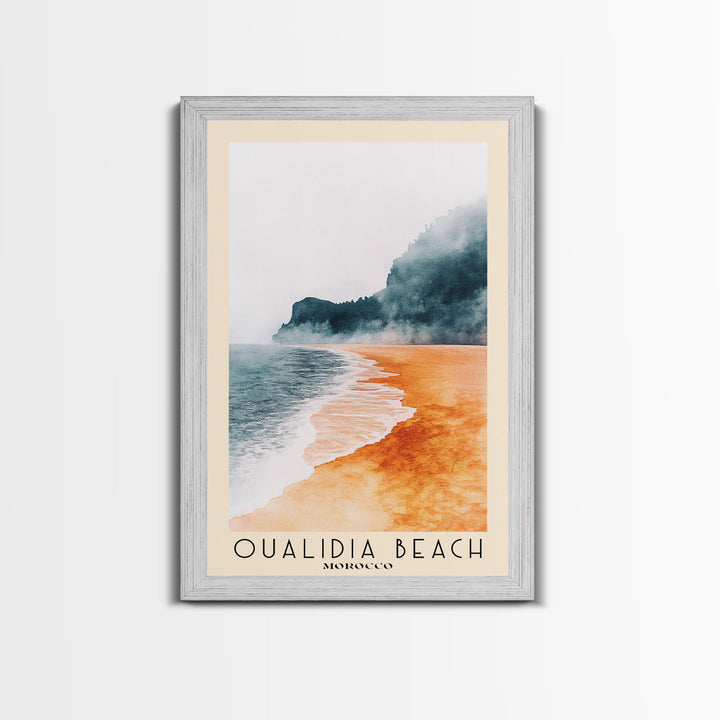 Oualidia Beach, Morocco Watercolor Print, Vacation Gift, Morocco Wall Art, Beach Painting, Beach Decor, Beach Or Lakehouse Art