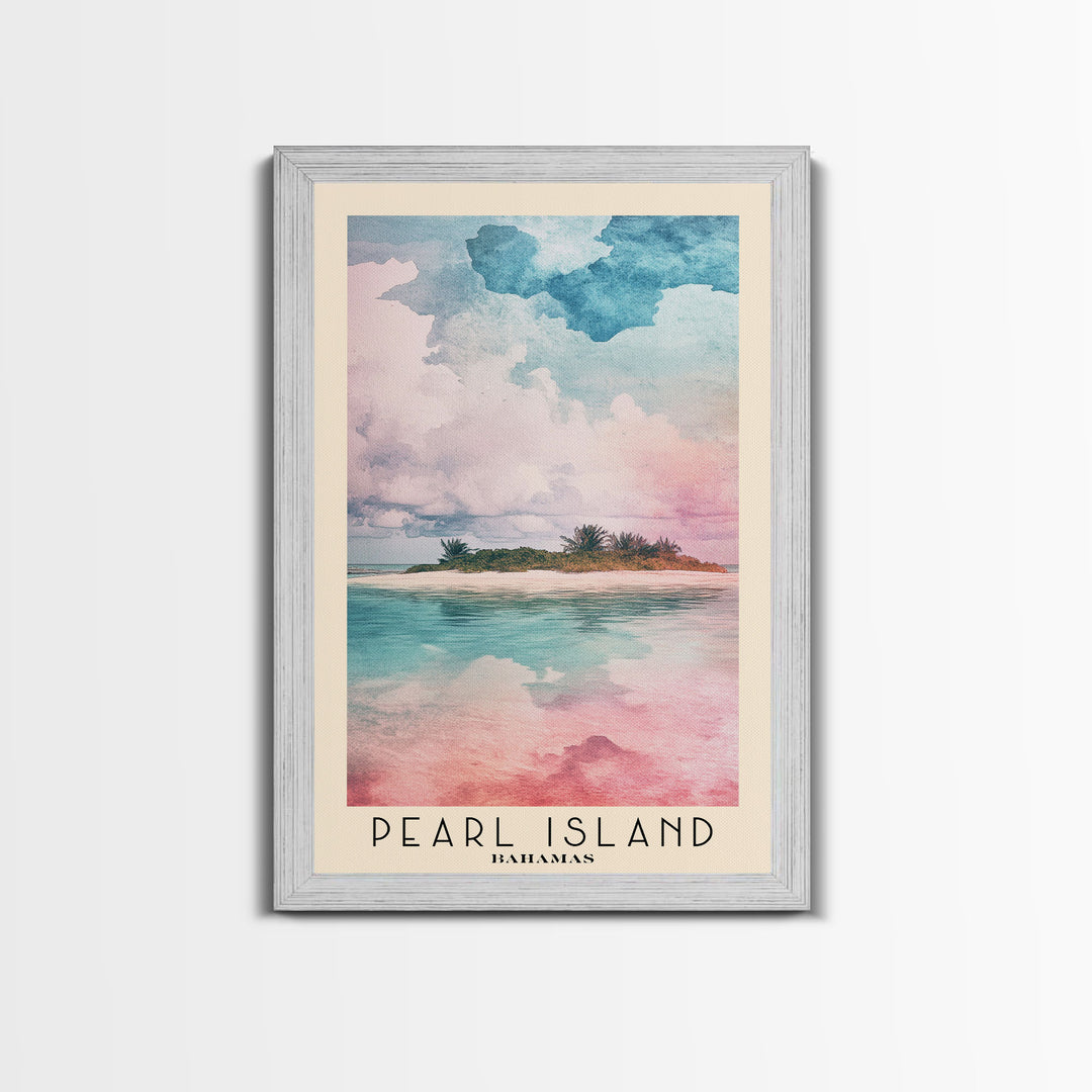 Pearl Island, Bahamas Watercolor Print, Vacation Gift, Bahamas Wall Art, Vacation Wall Art, Vacatation Memories, Beach Decor, Beach Or Lakehouse Art