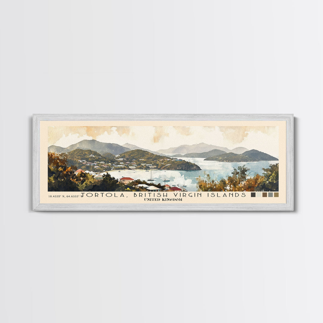 Tortola, British Virgin Islands , United Kingdom Watercolor Print, Vacation Gift, United Kingdom Wall Art, Beach Painting, Beach Decor, Beach Or Lakehouse Art