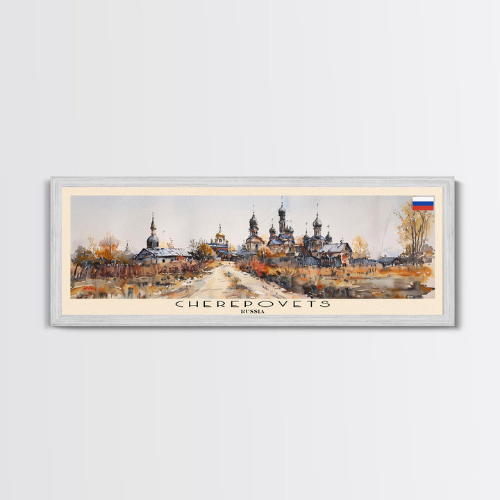 Cherepovets Russia Travel Print Wall Art, Panoramic City Art, Travel Art, Wall Decor, Vacation Gift, Framed Canvas Print Or Metal Art