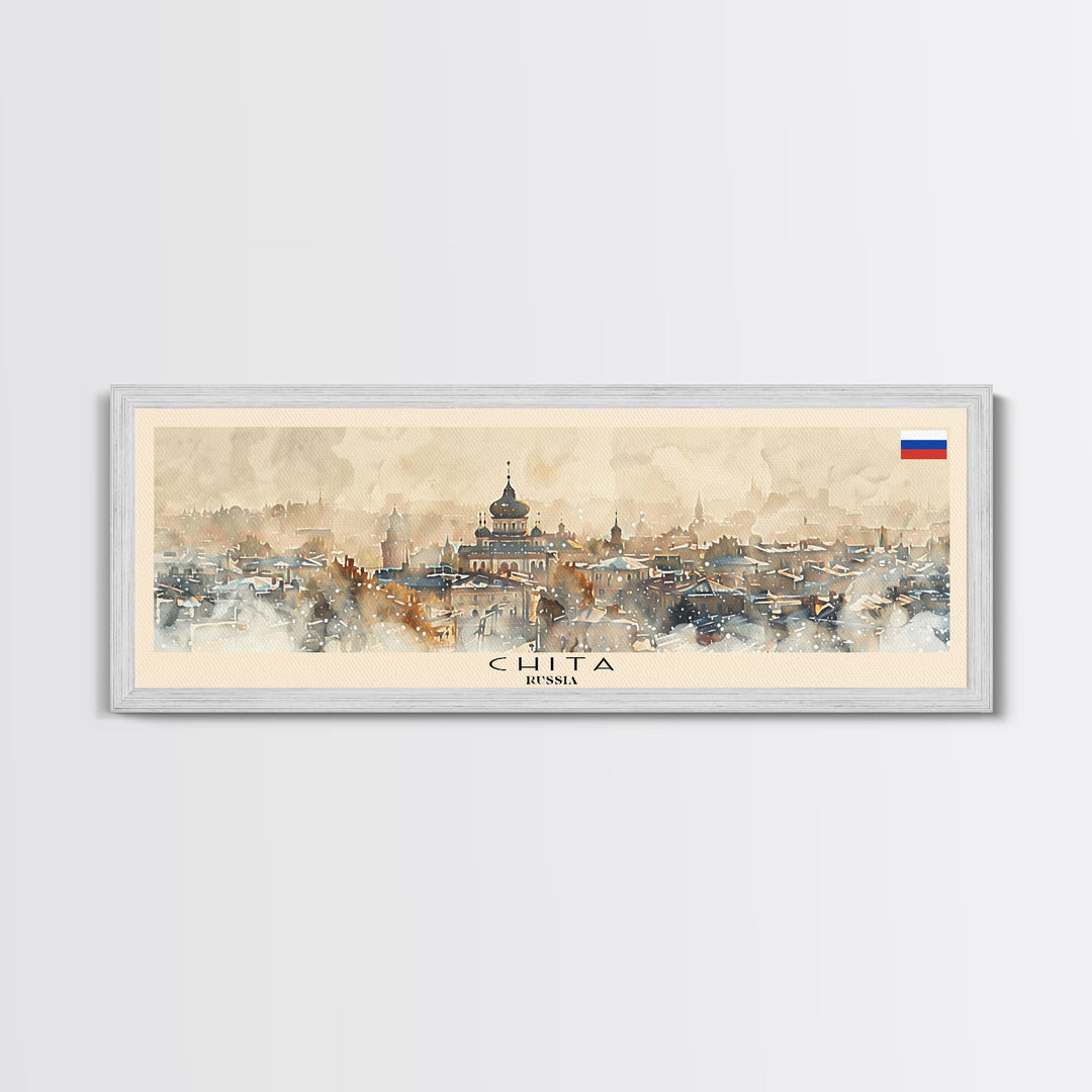 Chita Russia Travel Print Wall Art, Panoramic City Art, Travel Art, Wall Decor, Vacation Gift, Framed Canvas Print Or Metal Art