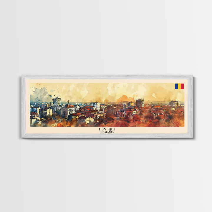 Lasi Romania Wall Art, Panoramic Travel Poster, Panoramic Framed Canvas Print, City Wall Art, Wall Hanging Home Decor, Travel Art