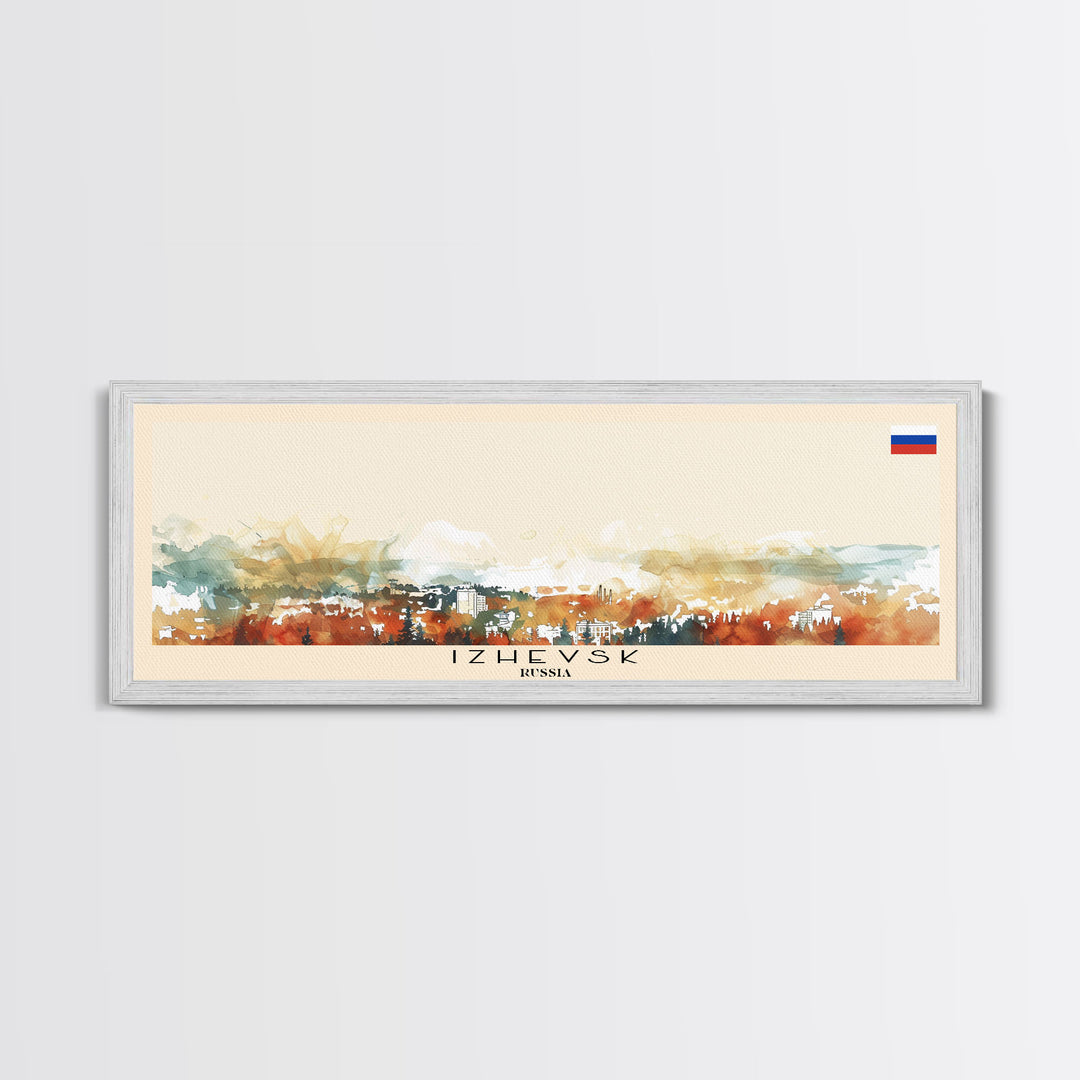 Izhevsk Russia Wall Art, Panoramic Travel Poster, Panoramic Framed Canvas Print, City Wall Art, Wall Hanging Home Decor, Travel Art