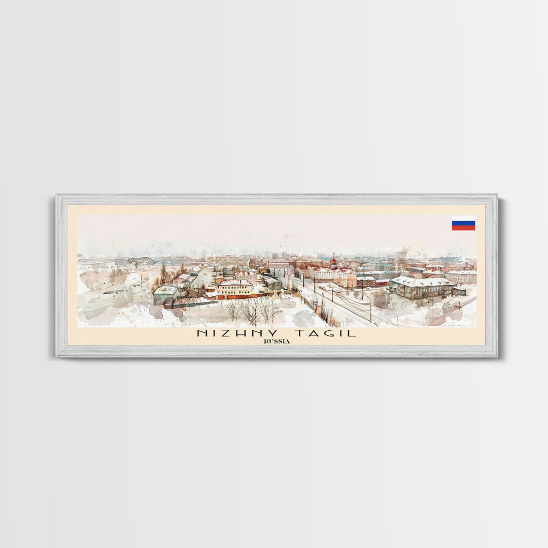 Nizhny Tagil Russia Wall Art, Panoramic Travel Poster, Panoramic Framed Canvas Print, City Wall Art, Wall Hanging Home Decor, Travel Art