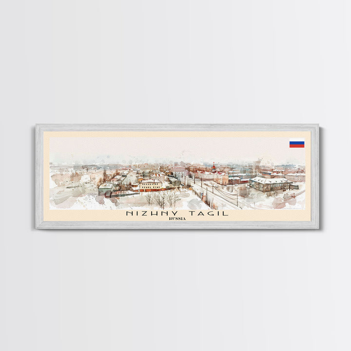 Nizhny Tagil Russia Wall Art, Panoramic Travel Poster, Panoramic Framed Canvas Print, City Wall Art, Wall Hanging Home Decor, Travel Art