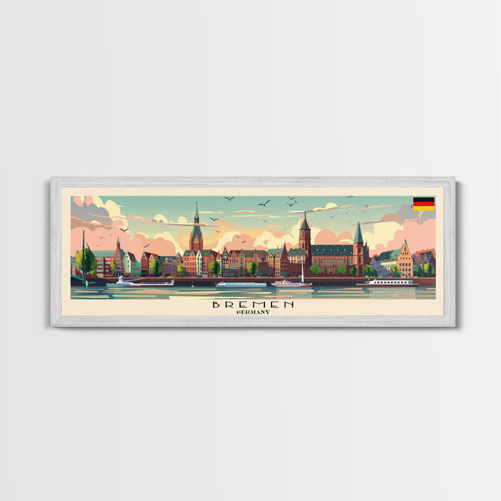 Brescia Italy Travel Print Wall Art, Panoramic City Art, Travel Art, Wall Decor, Vacation Gift, Framed Canvas Print Or Metal Art