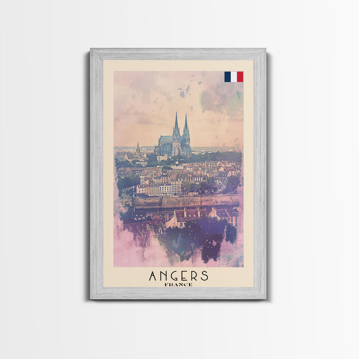 Enchanting Angers Cathedral View, Framed Canvas Print, Ideal for Bedroom Art, Travel Poster, Home Decoration, Boho Wall Art