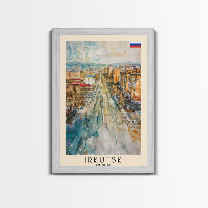 Irkutsk Russia Urban Cityscape Art Print, Stunning Canvas Print for Home Decor, Travel Poster for Living Room Wall Art, Russian City View