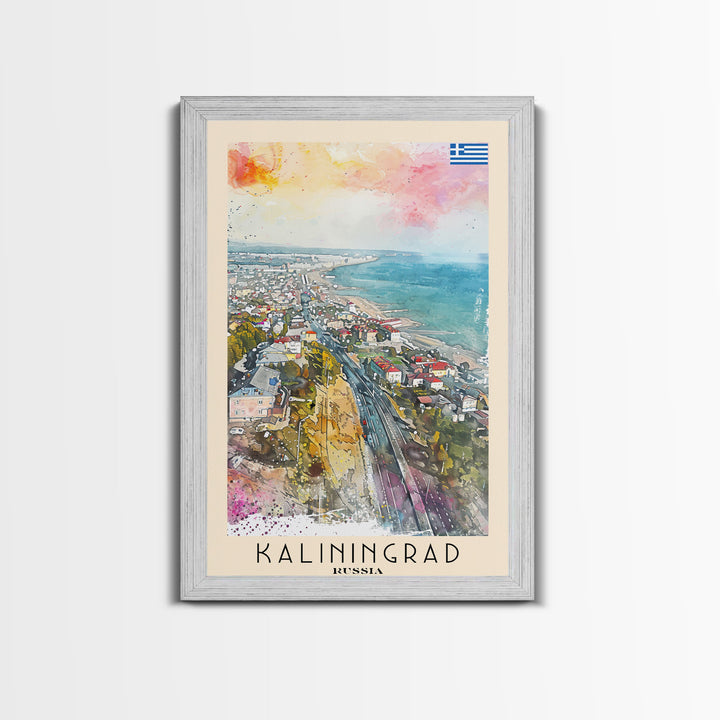 Kaliningrad Russia Urban Landscape, Framed Canvas Print, Travel Poster, Modern Wall Art, Office Decor, Russian Cityscape, Contemporary Home Decoration