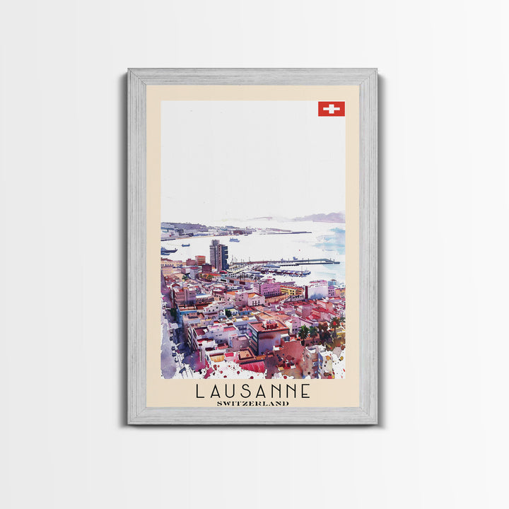 Las Palmas de Gran Canaria Spain Travel Poster Framed Canvas Print, Coastal Cityscape, Wall Art, Tropical Home Decor, Travel Print, Artistic Gift