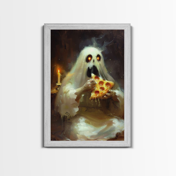 Halloween Skeleton Violinist Framed Canvas Print, Quirky Spooky Decor, Living Room Art, Fun Halloween Wall Art, Home Decor Vintage Style Art