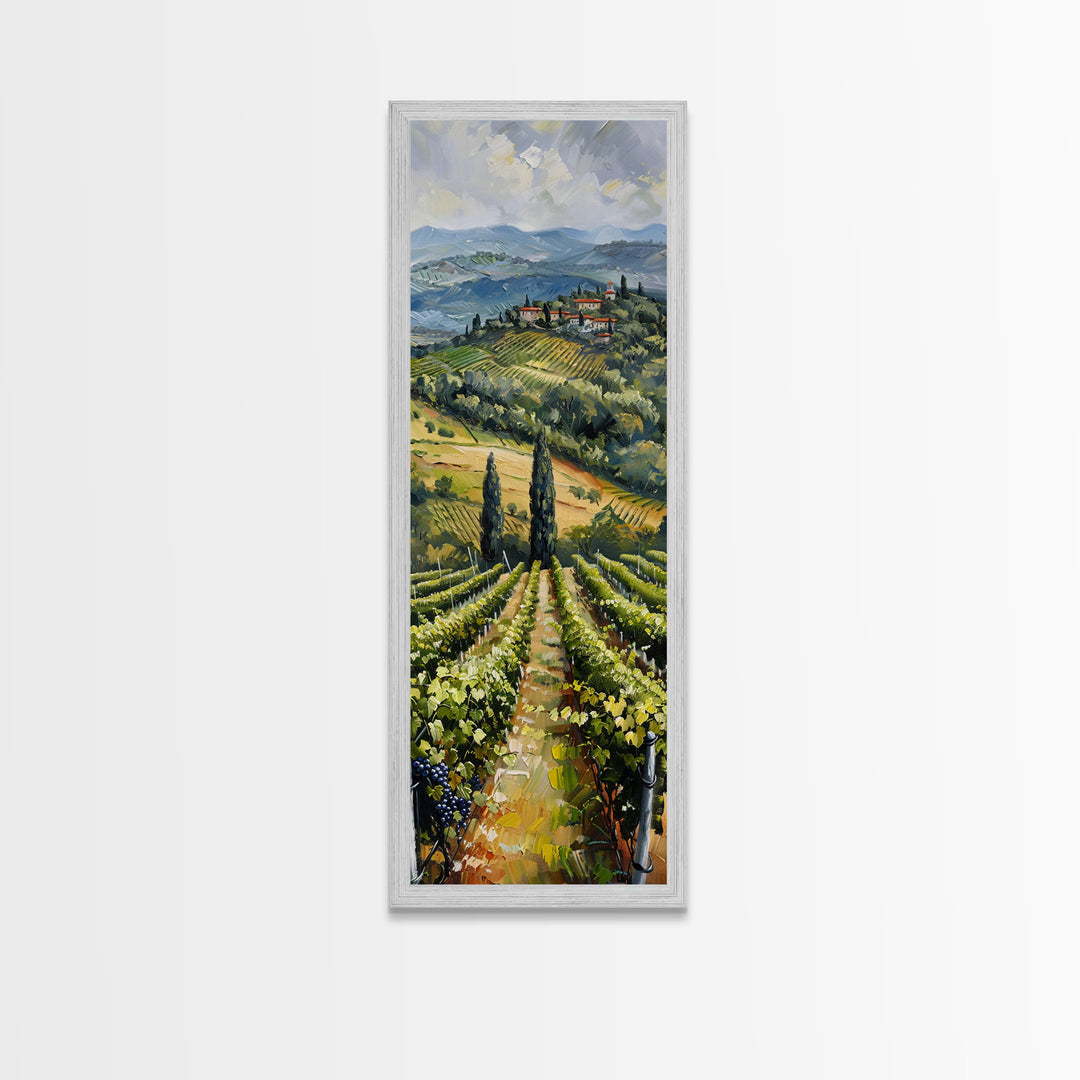 Italian Olive Fields, Framed Canvas print, Living Room Decor, Bedroom Decor, Beautiful Wall Art Painting, Wall hanging, Ready To Hang Art