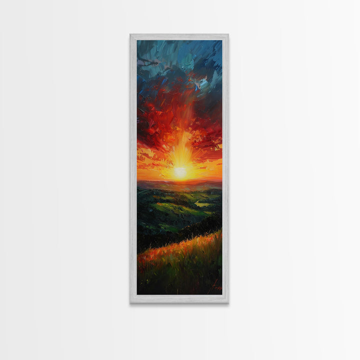 Calm Forest Pond Koi Fish Tranquil Living Room Art Framed Canvas Print Tall Art Japanese Style Art