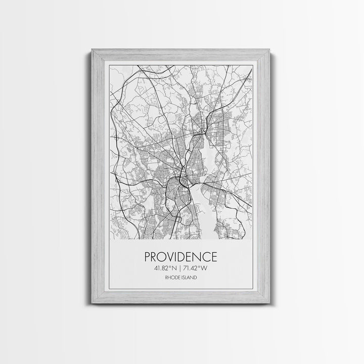 Providence Street Map, Rhode Island Map, City Map Art, Minimalist Art, Wall Art, Canvas Print, Bedroom Wall Décor, Gift For Couples,