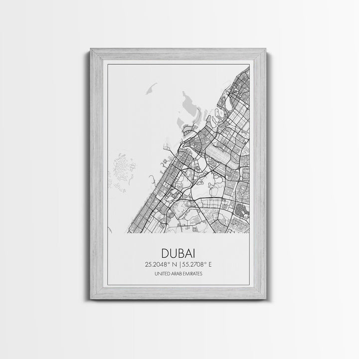 Dubai Street Map, UAE Map, City Map Art, Minimalist Art, Wall Art, Canvas Print, Aviation Gift, Travel Art, Office Décor, Unique Wall Art