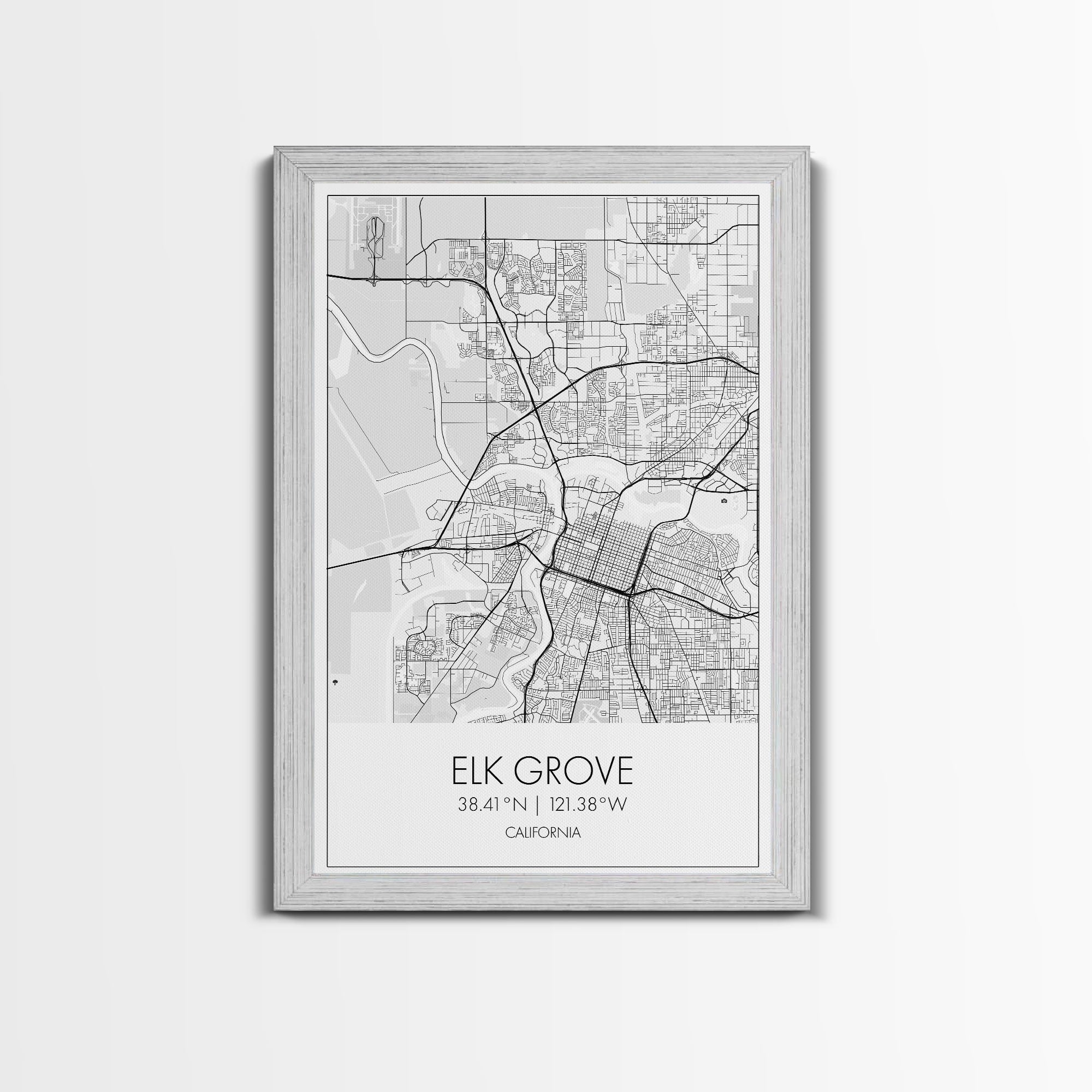 Elk Grove Street Map, California Map, City Map Art, Minimalist Art, Wall Art, Canvas Print, Bedroom Wall Art, Housewarming Gift, Travel Art