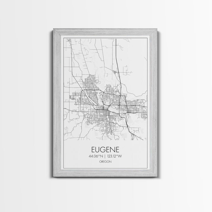 Eugene Street Map, Oregon Map, City Map Art, Minimalist Art, Wall Art, Canvas Print, Traveler Gift, Home Office Wall Art, Travel Décor