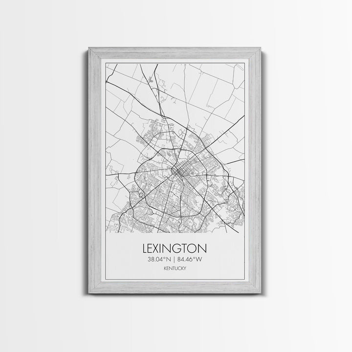 Lexington Street Map, Kentucky Map, City Map Art, Modern Wall Art, Wall Art, Canvas Print, Travel Wall Art, Dorm Room Décor, Engagement Gift
