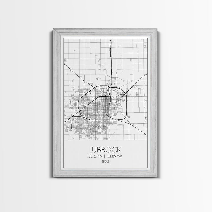 Lubbock Street Map, Texas Map, City Map Art, Modern Art, Wall Art, Canvas Print, Travel Print, Farmhouse Wall Décor, Boyfriend Gift