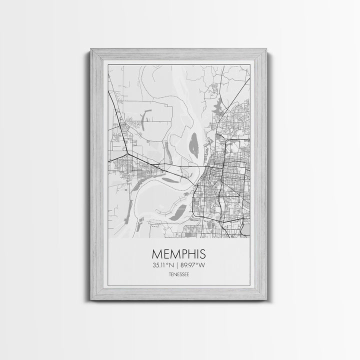 Memphis Street Map, Tennessee Map, City Map Art, Modern Art, Wall Art, Canvas Print, Music Room Décor, Housewarming Gift, Travel Art