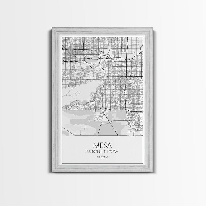Mesa Street Map, Arizona Map, City Map Art, Modern Art, Wall Art, Canvas Print, Travel Wall Print, Bedroom Wall Art, Gift For Women
