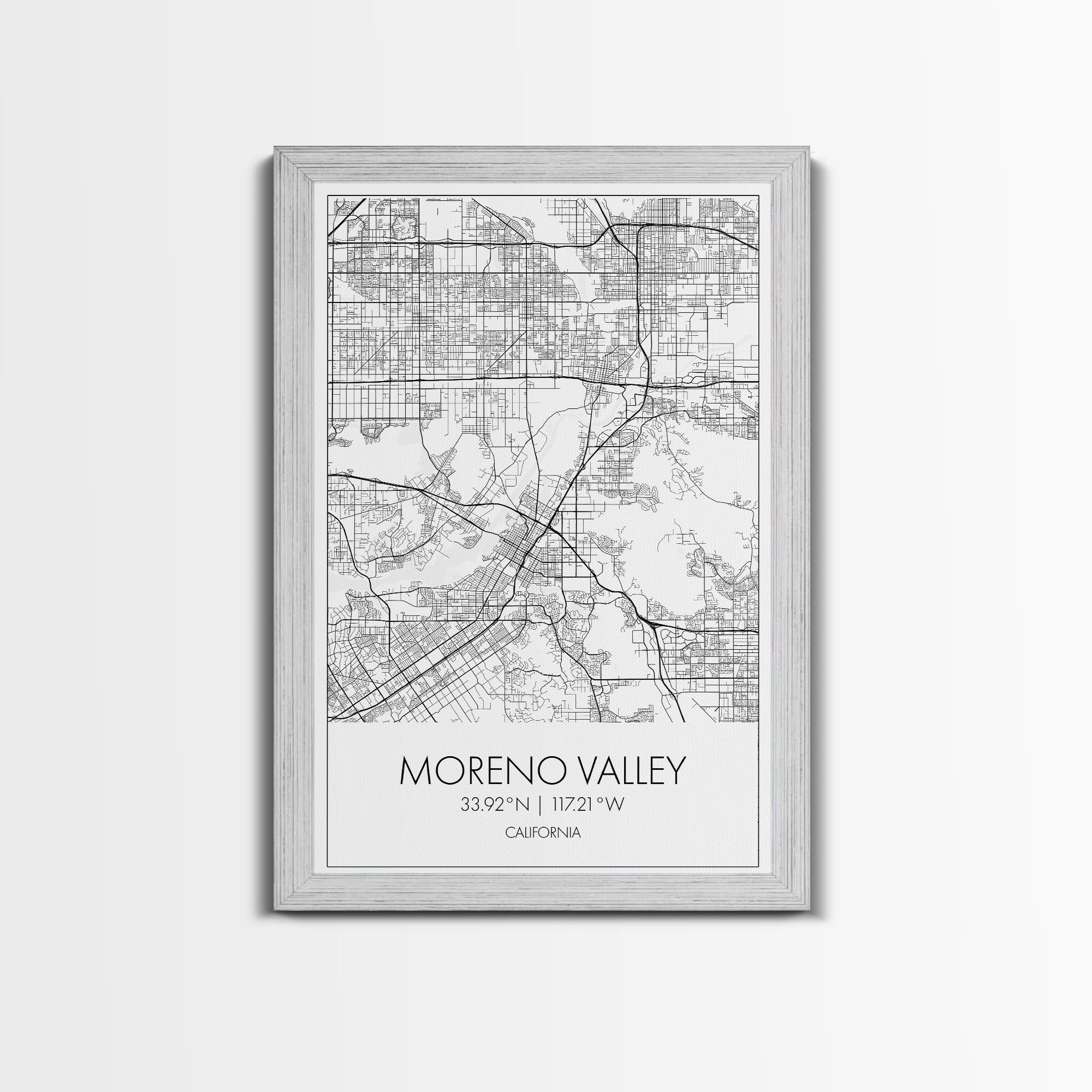 Moreno Valley Street Map, California Map, City Map Art, Modern Art, Wall Art, Canvas Print, Wall Art For Bedroom, Couple Gift, Travel Print