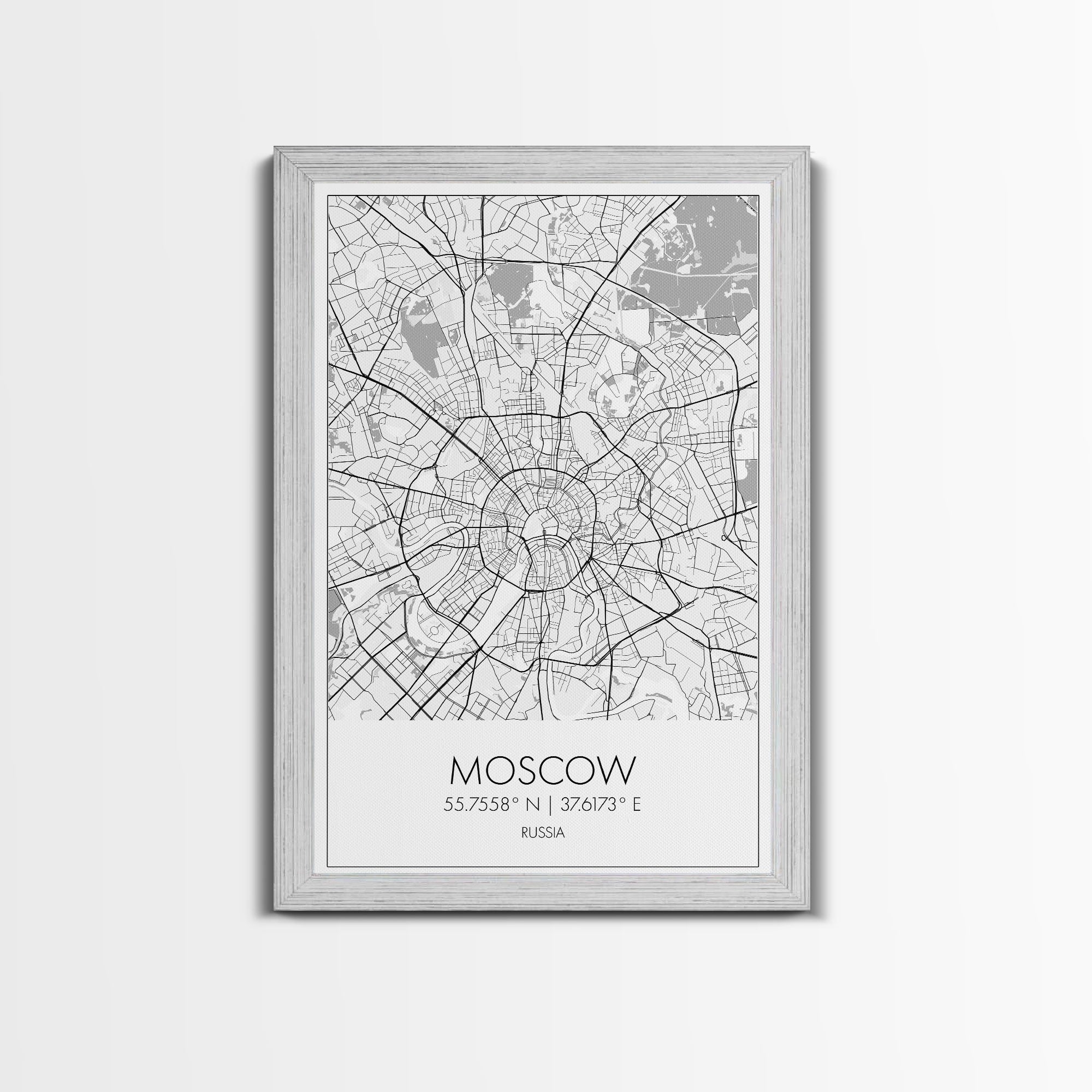 Moscow Street Map, Russia Map, Europe City Map Art, Modern Art, Wall Art, Canvas Print, Wall Art Prints, Gift For Husband, Travel Wall Décor