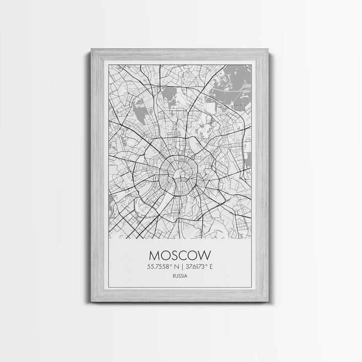 Moscow Street Map, Russia Map, Europe City Map Art, Modern Art, Wall Art, Canvas Print, Wall Art Prints, Gift For Husband, Travel Wall Décor
