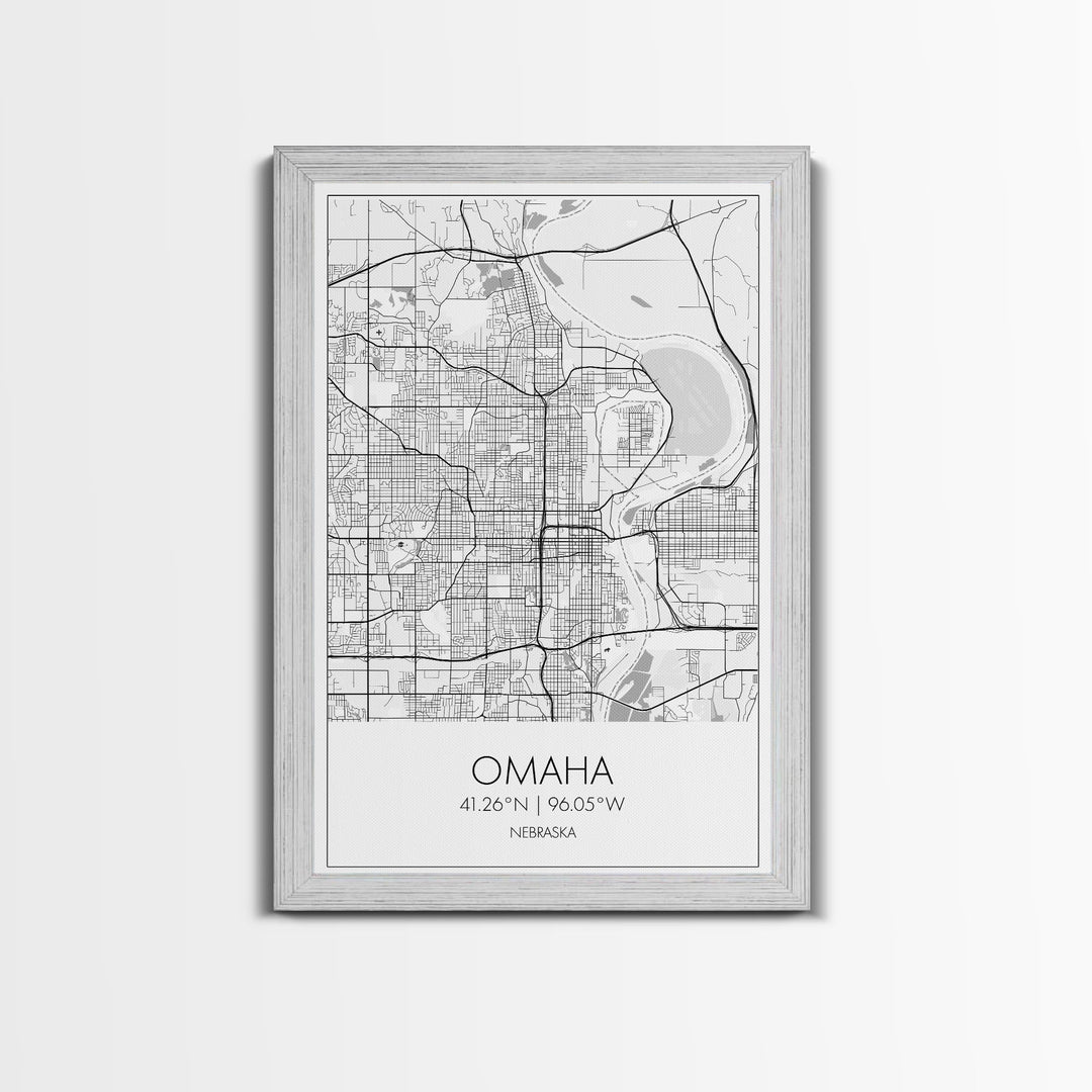 Omaha Street Map, Nebraska Map, City Map Art, Modern Art, Wall Art, Canvas Print, Living Room Wall Art, Travel Gifts For Men, Travel Art